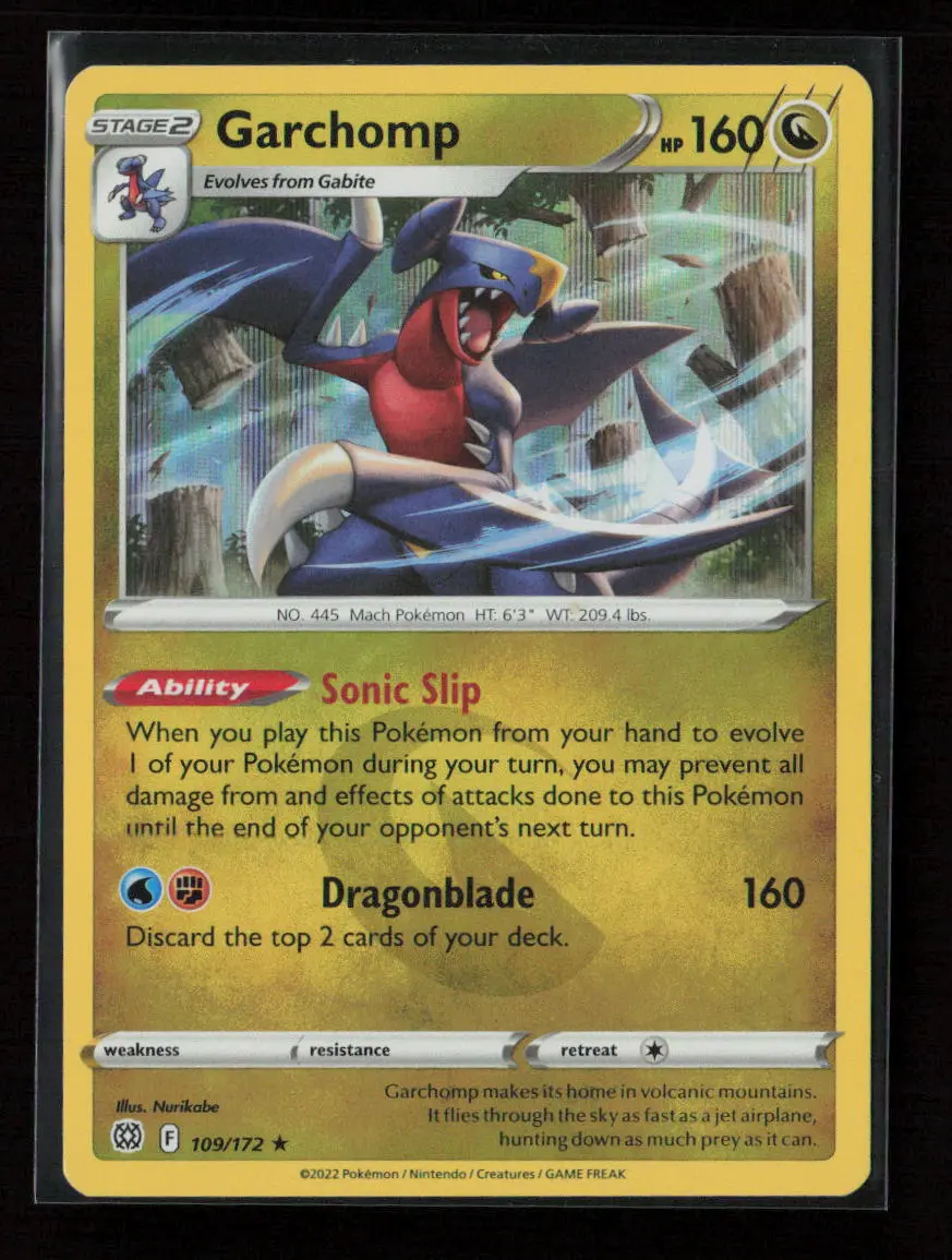 Garchomp Holo Rare Swsh09: Brilliant Stars 109/172 Lp 1