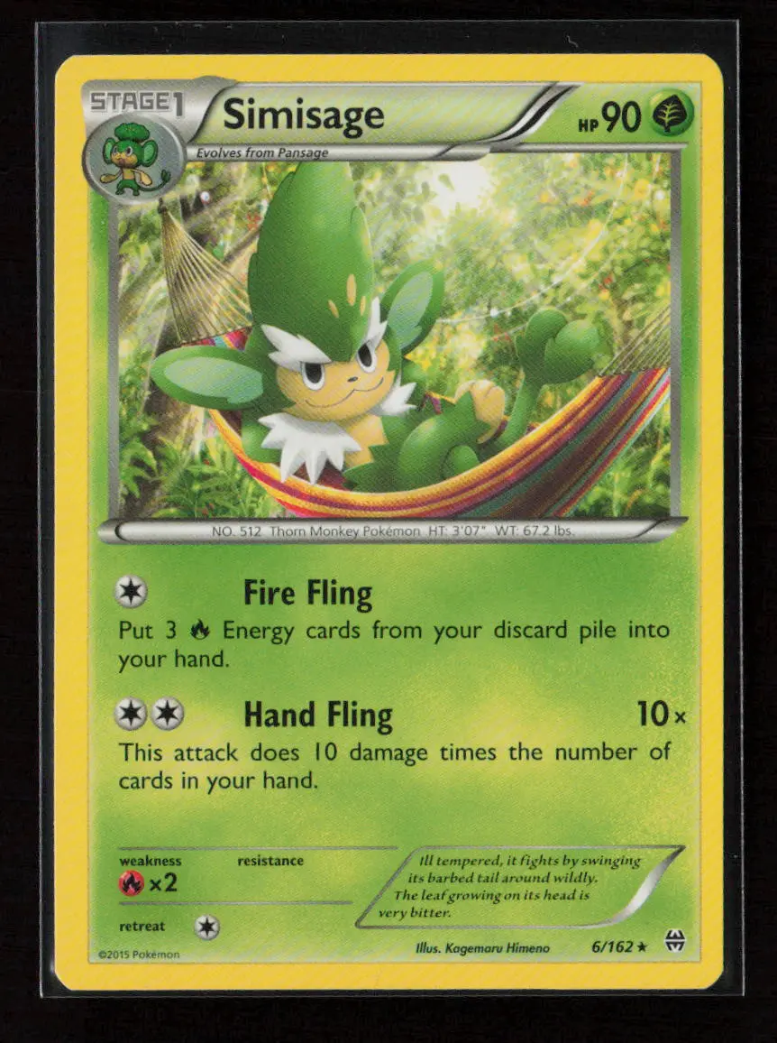 Simisage Rare Xy - Breakthrough 6/162 Lp 1