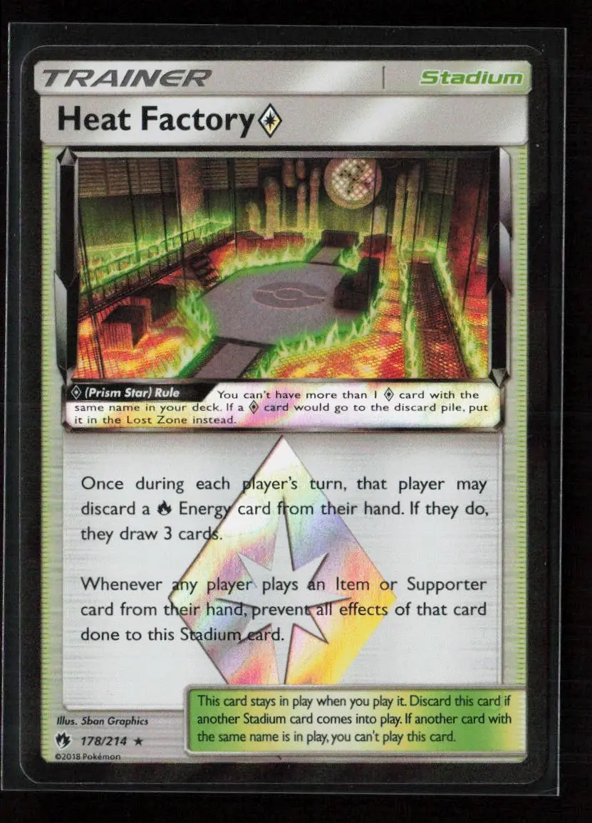 Heat Factory Prism Star Prism Rare Sm - Lost Thunder 178/214 Nm 1