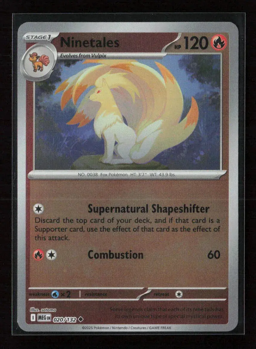 Ninetales Uncommon Me01: Mega Evolution 020/132 Nm 1
