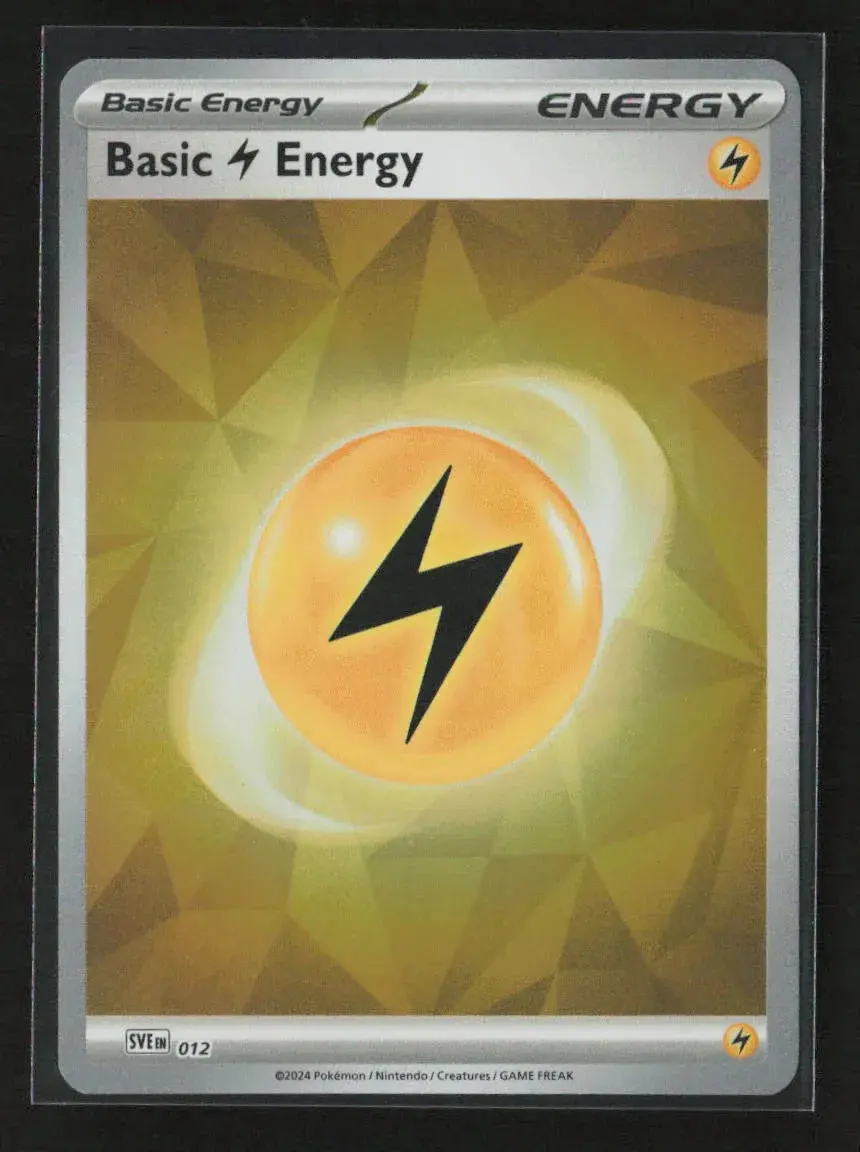 Basic Lightning Energy (Cracked Ice Holo) Common Sve: Scarlet & Violet Energies 012 Nm 1