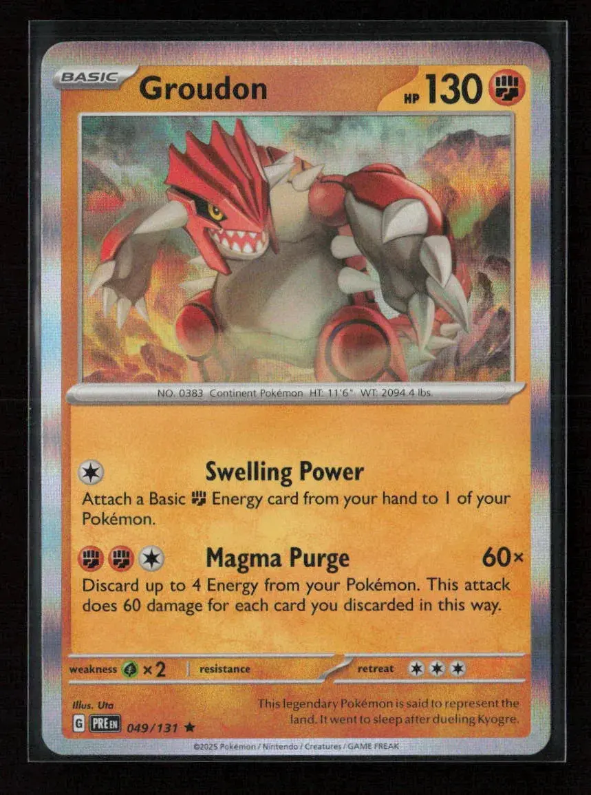 Groudon Rare Sv: Prismatic Evolutions 049/131 Nm 1