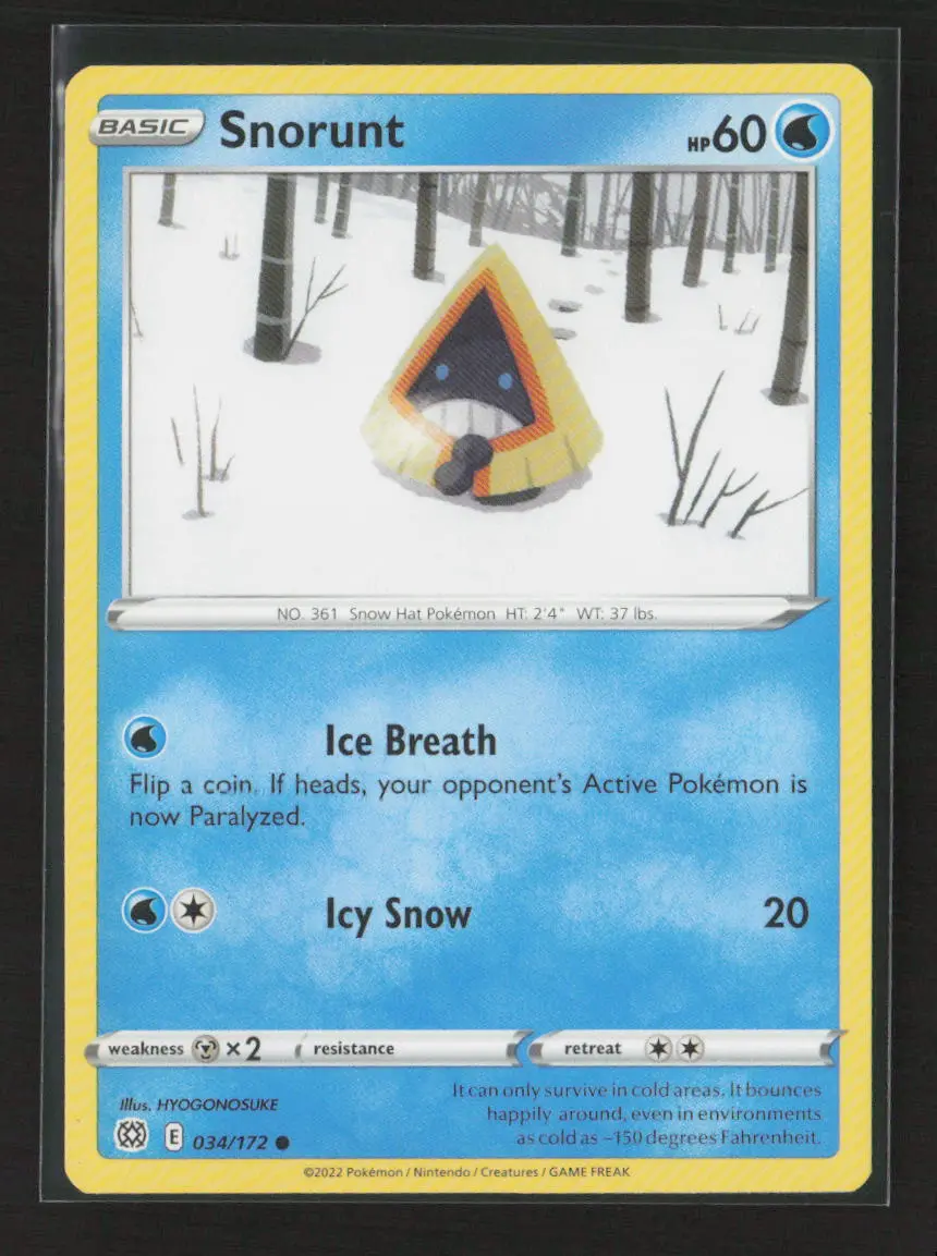 Snorunt Common Swsh09: Brilliant Stars 034/172 Lp 1