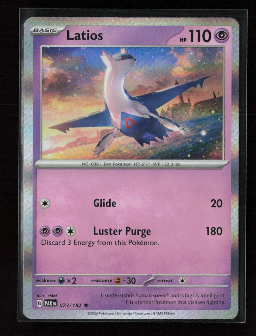 Latios Rare Sv04: Paradox Rift 073/182 Nm 1