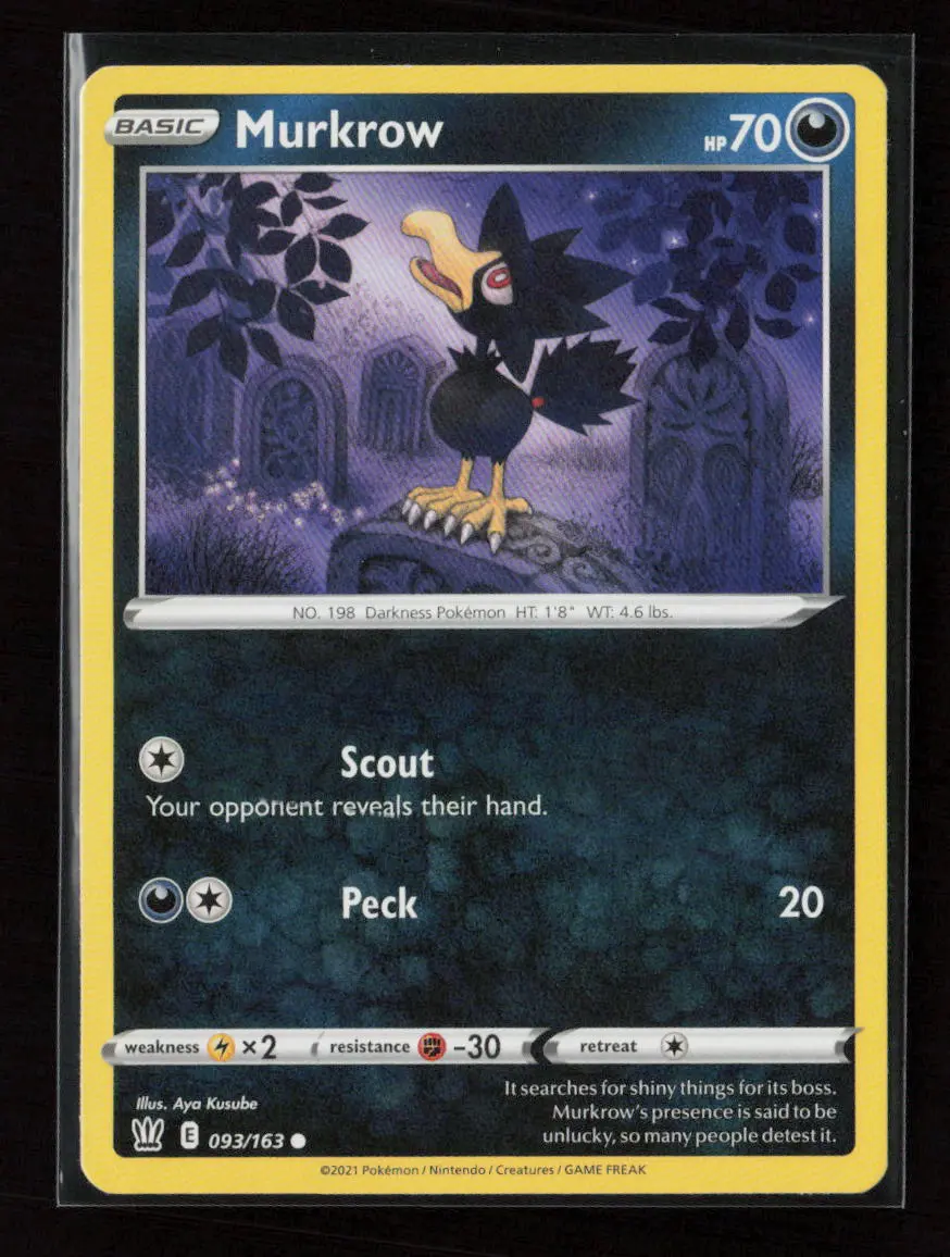 Murkrow Common Swsh05: Battle Styles 093/163 Lp 1