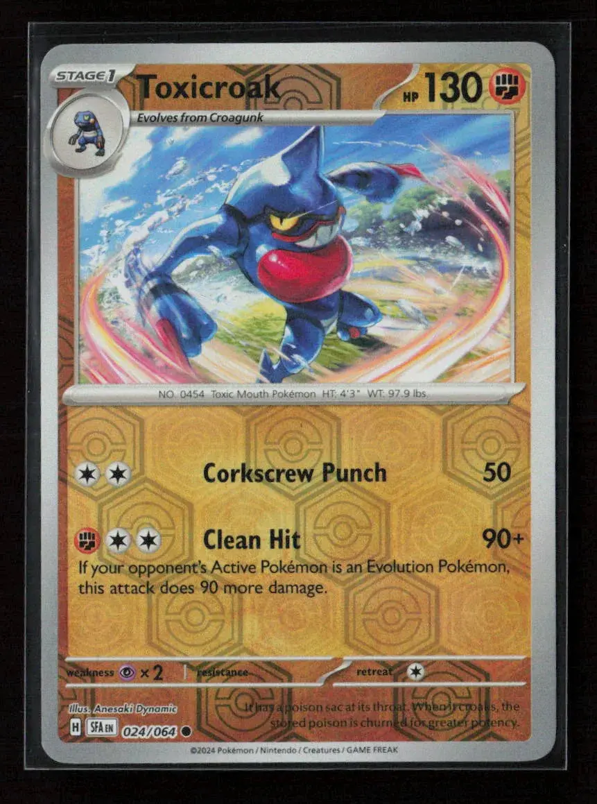 Toxicroak Common Sv: Shrouded Fable 024/064 Nm 1