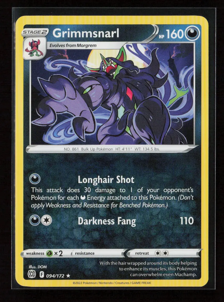 Grimmsnarl Rare Swsh09: Brilliant Stars 094/172 Nm 1