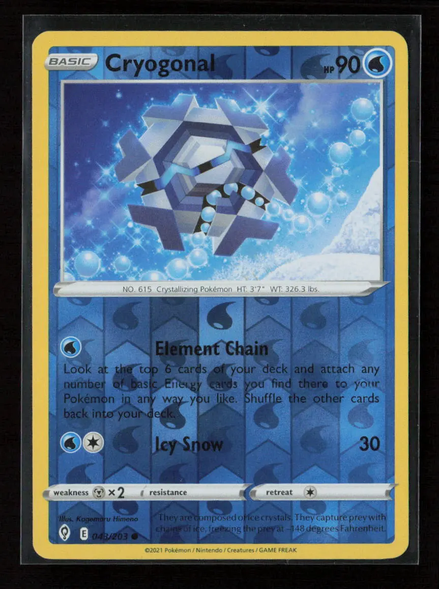 Cryogonal Common Swsh07: Evolving Skies 043/203 Lp 1