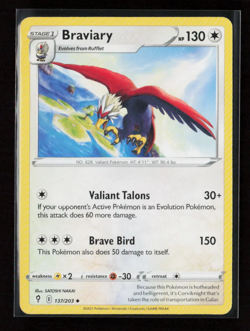 Braviary Uncommon Swsh07: Evolving Skies 137/203 Lp 1