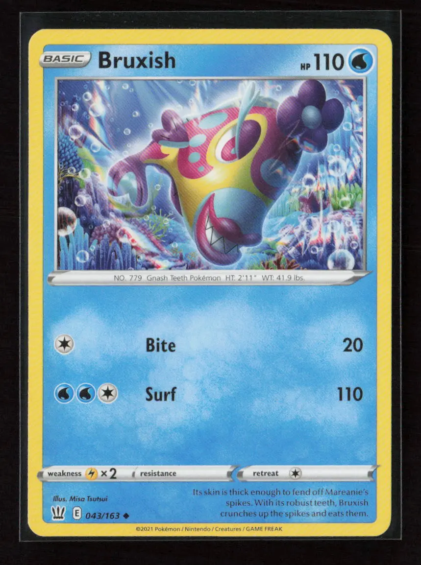 Bruxish Uncommon Swsh05: Battle Styles 043/163 Lp 1