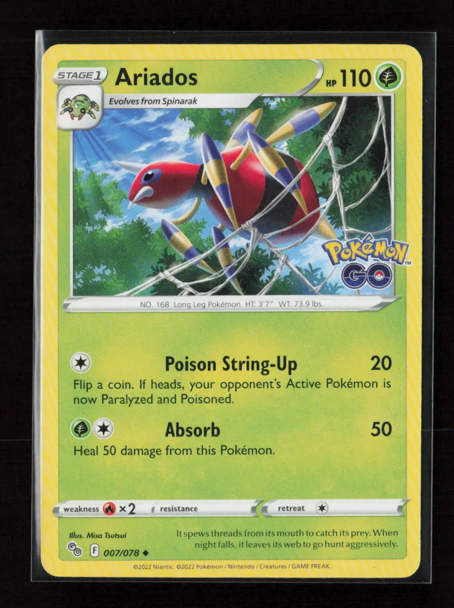 Ariados Uncommon Pokemon Go 007/078 Nm 1