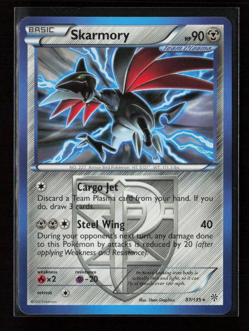 Skarmory (Team Plasma) Rare Plasma Storm 87/135 Lp 1