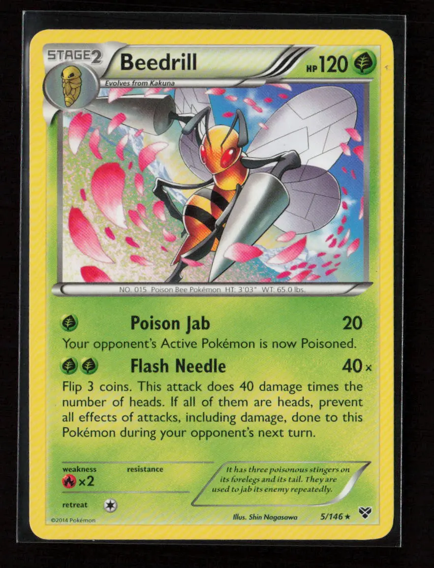 Beedrill Rare Xy Base Set 5/146 Lp 1