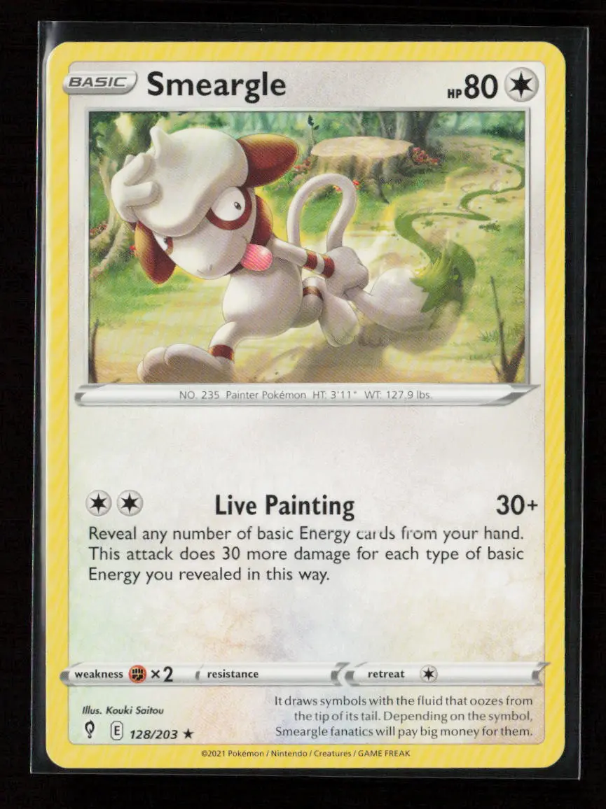 Smeargle Rare Swsh07: Evolving Skies 128/203 Lp 1