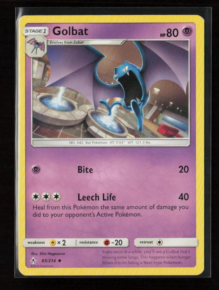 Golbat Uncommon Sm - Unbroken Bonds 65/214 Lp 1