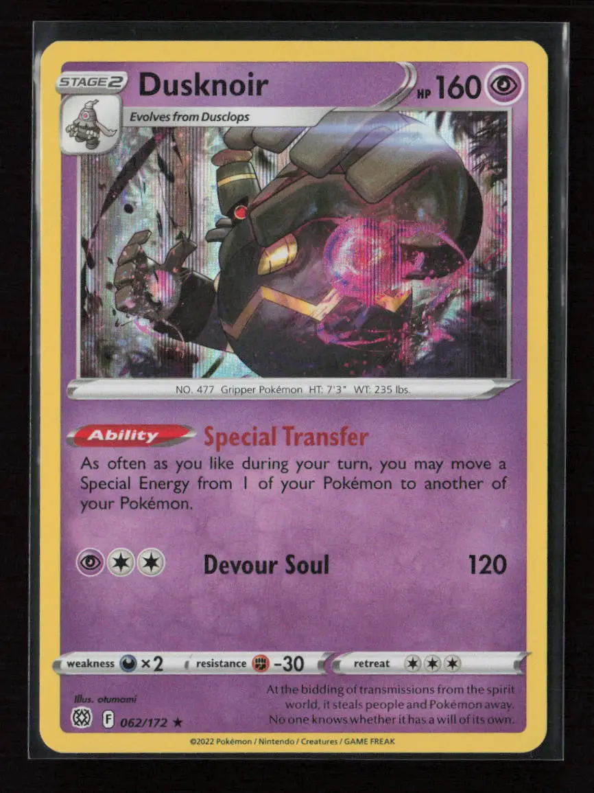 Dusknoir Holo Rare Swsh09: Brilliant Stars 062/172 Nm 1