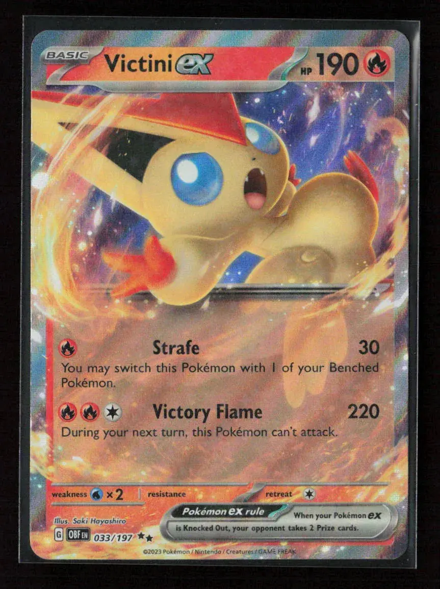 Victini Ex Double Rare Sv03: Obsidian Flames 033/197 Nm 1