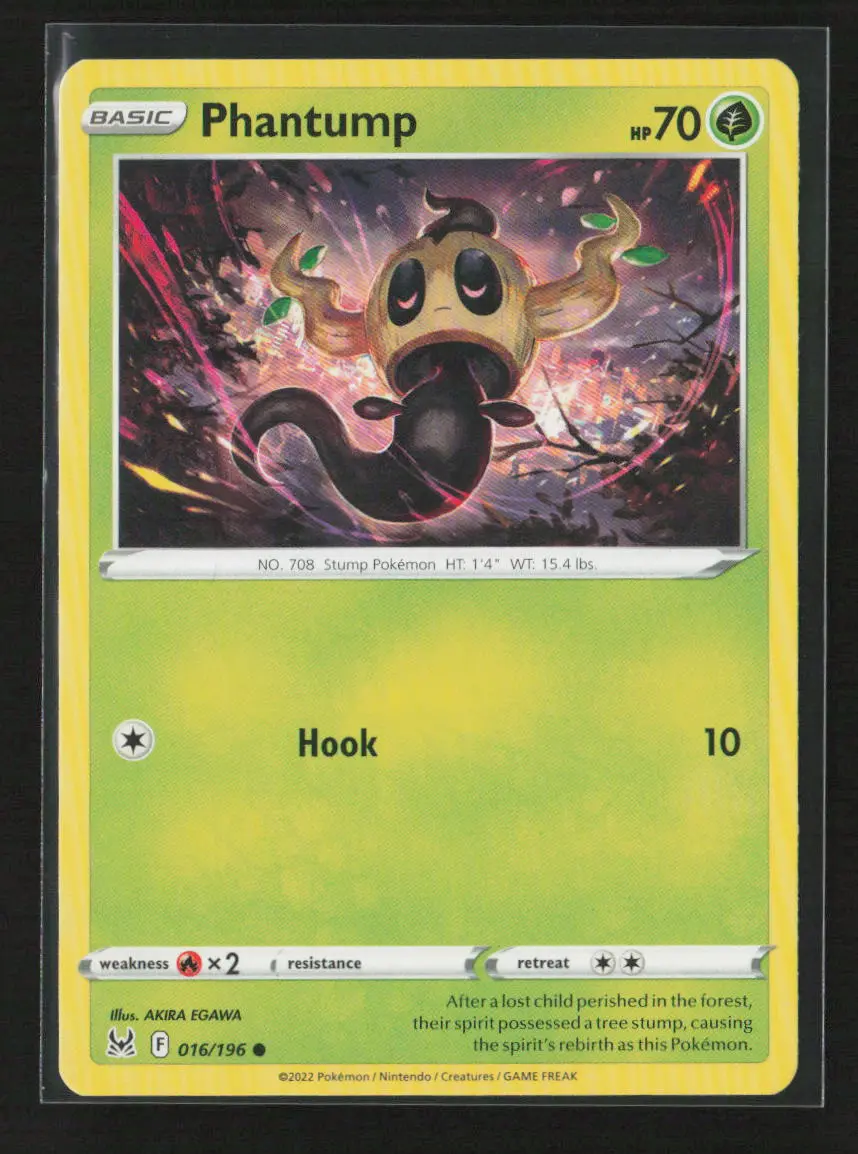 Phantump Common Swsh11: Lost Origin 016/196 Nm 1