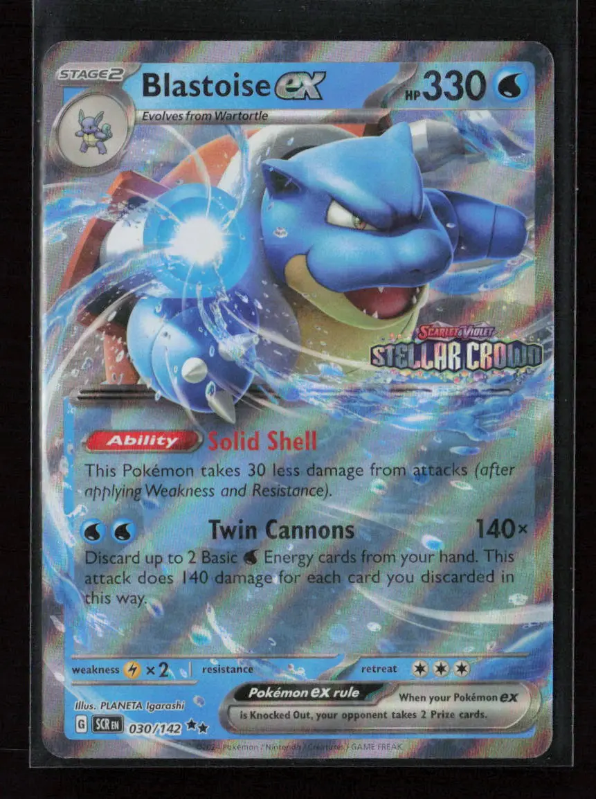 Blastoise Ex (Stellar Crown Stamp) Double Rare Miscellaneous Cards & Products 030/142 Nm 1