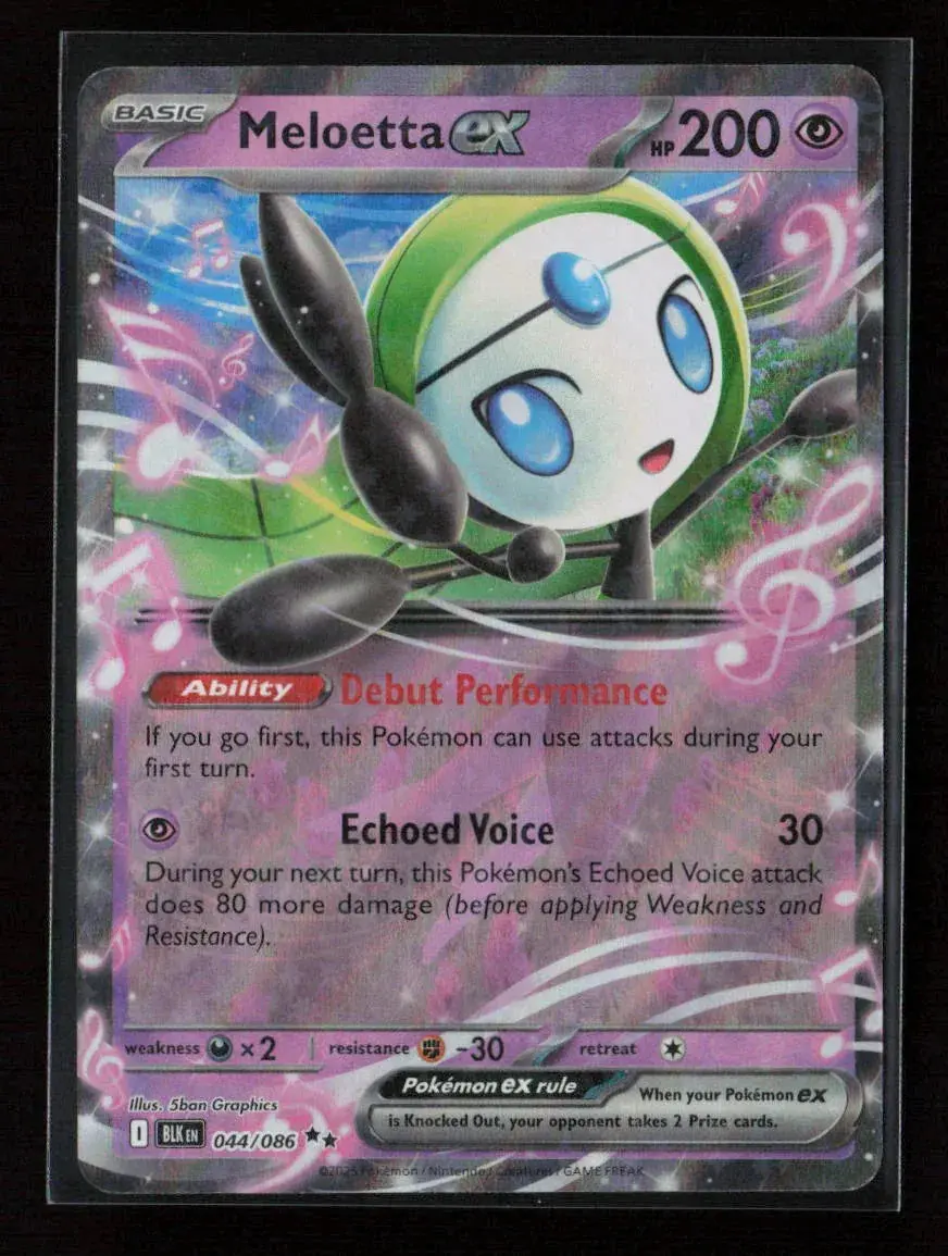 Meloetta Ex Double Rare Sv: Black Bolt 044/086 Nm 1
