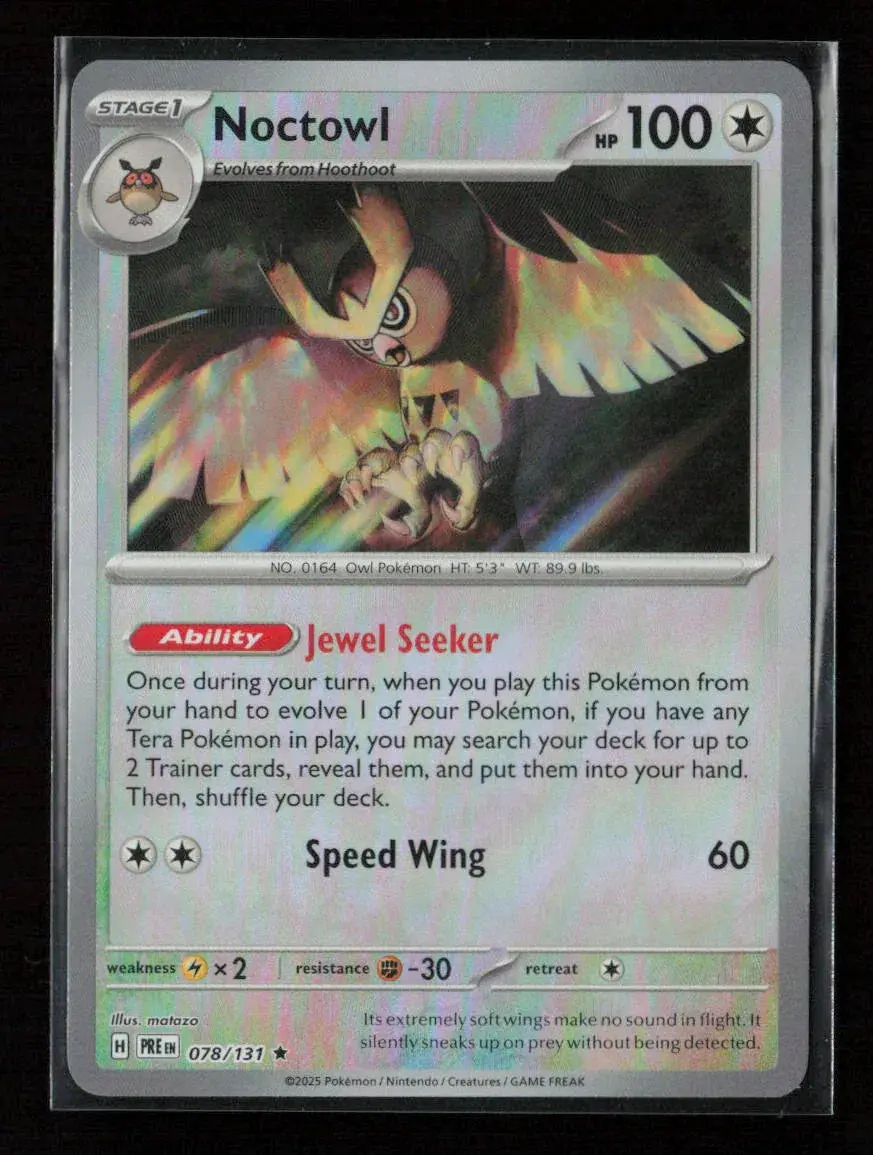 Noctowl (Poke Ball Pattern) Rare Sv: Prismatic Evolutions 078/131 Nm 1