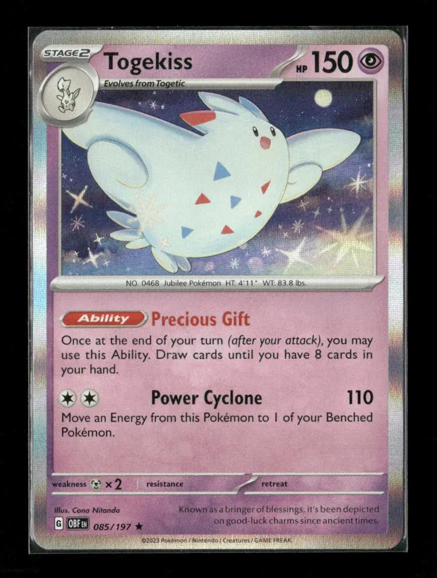 Togekiss Rare Sv03: Obsidian Flames 085/197 Lp 1