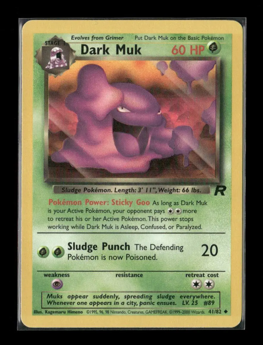 Dark Muk Uncommon Team Rocket 41/82 Lp 1