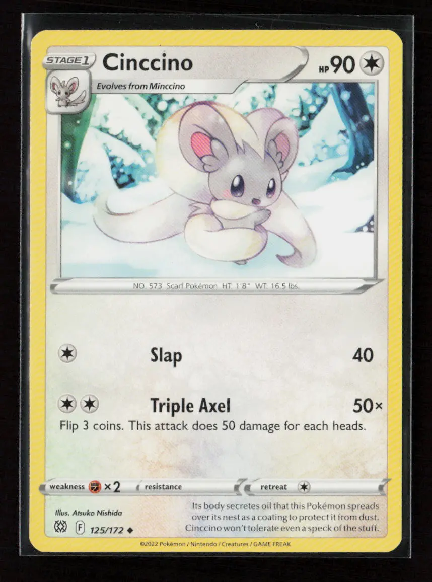Cinccino Uncommon Swsh09: Brilliant Stars 125/172 Lp 1