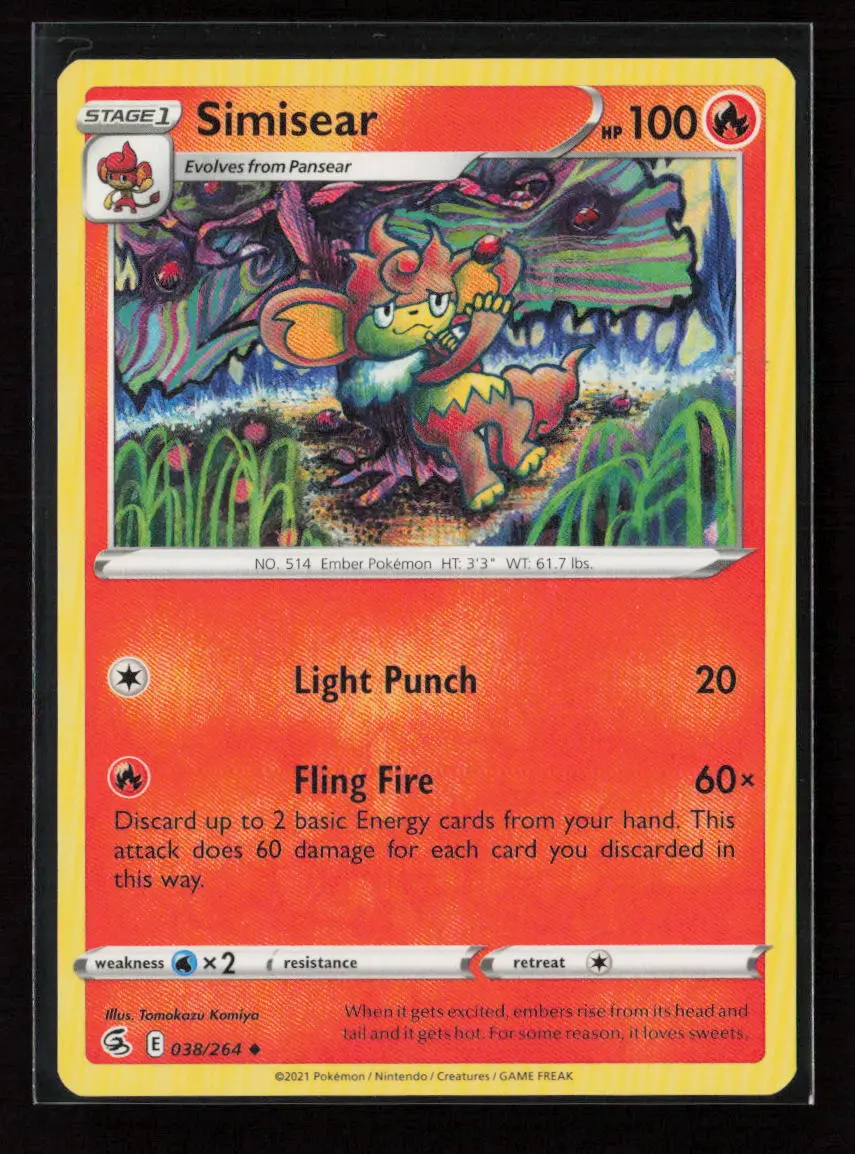Simisear Uncommon Swsh08: Fusion Strike 038/264 Lp 1