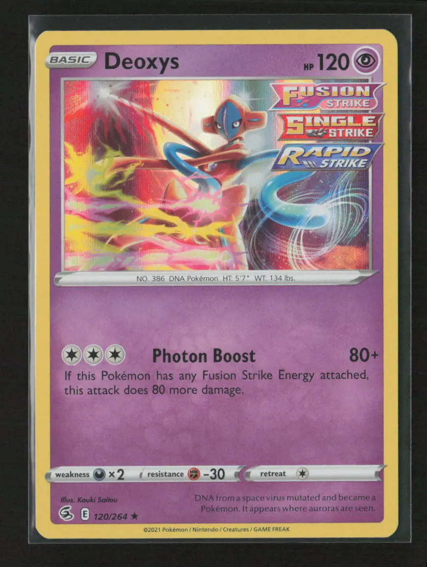 Deoxys Holo Rare Swsh08: Fusion Strike 120/264 Nm 1