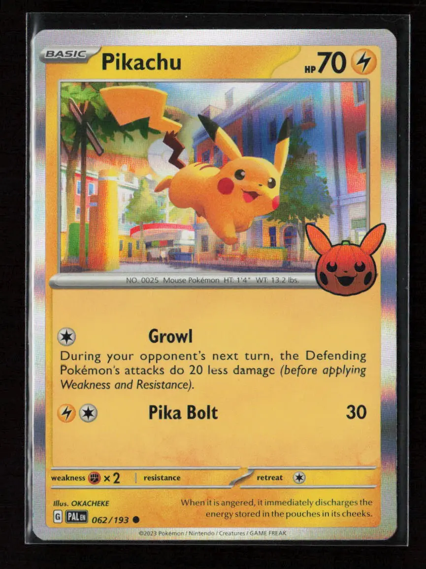 Pikachu Common Trick Or Trade Booster Bundle 2023 062/193 Nm 1