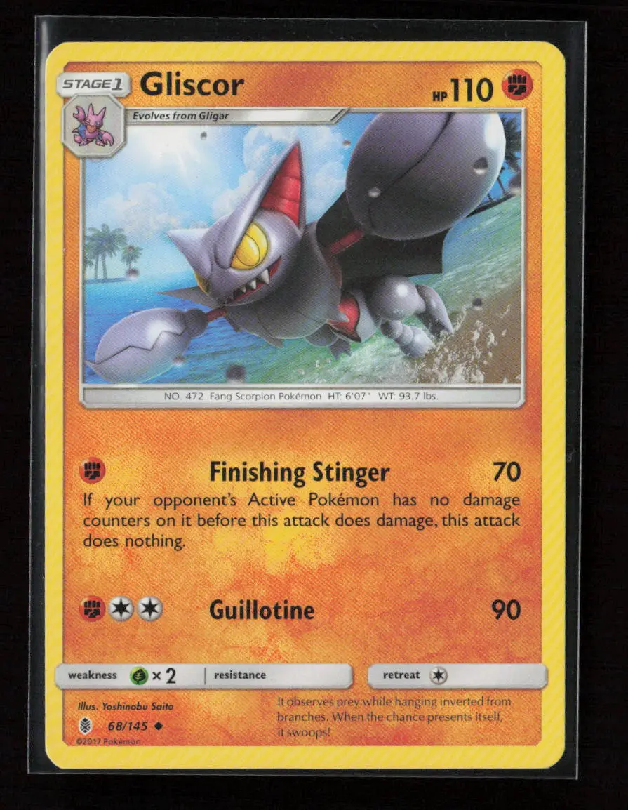 Gliscor Uncommon Sm - Guardians Rising 68/145 Lp 1