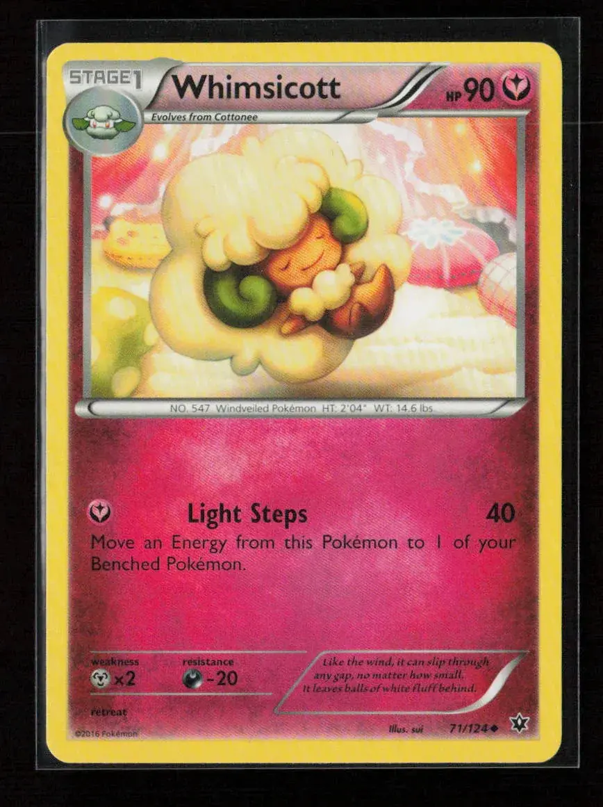 Whimsicott Uncommon Xy - Fates Collide 71/124 Lp 1