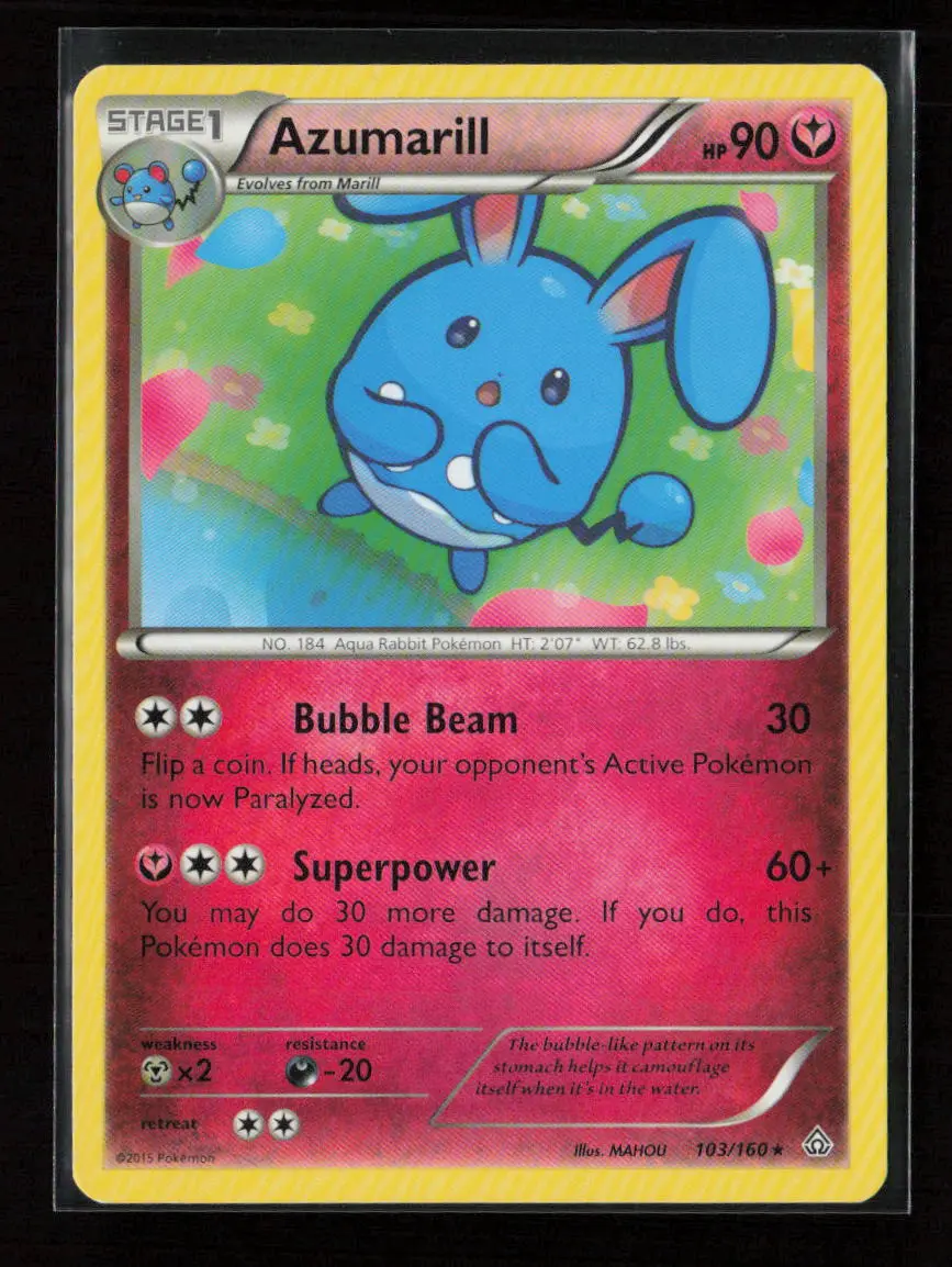 Azumarill Rare Xy - Primal Clash 103/160 Lp 1