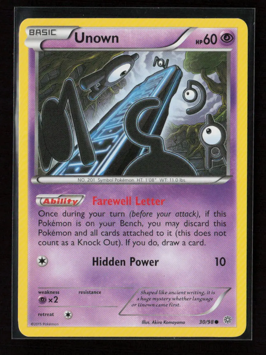 Unown Common Xy - Ancient Origins 30/98 Lp 1
