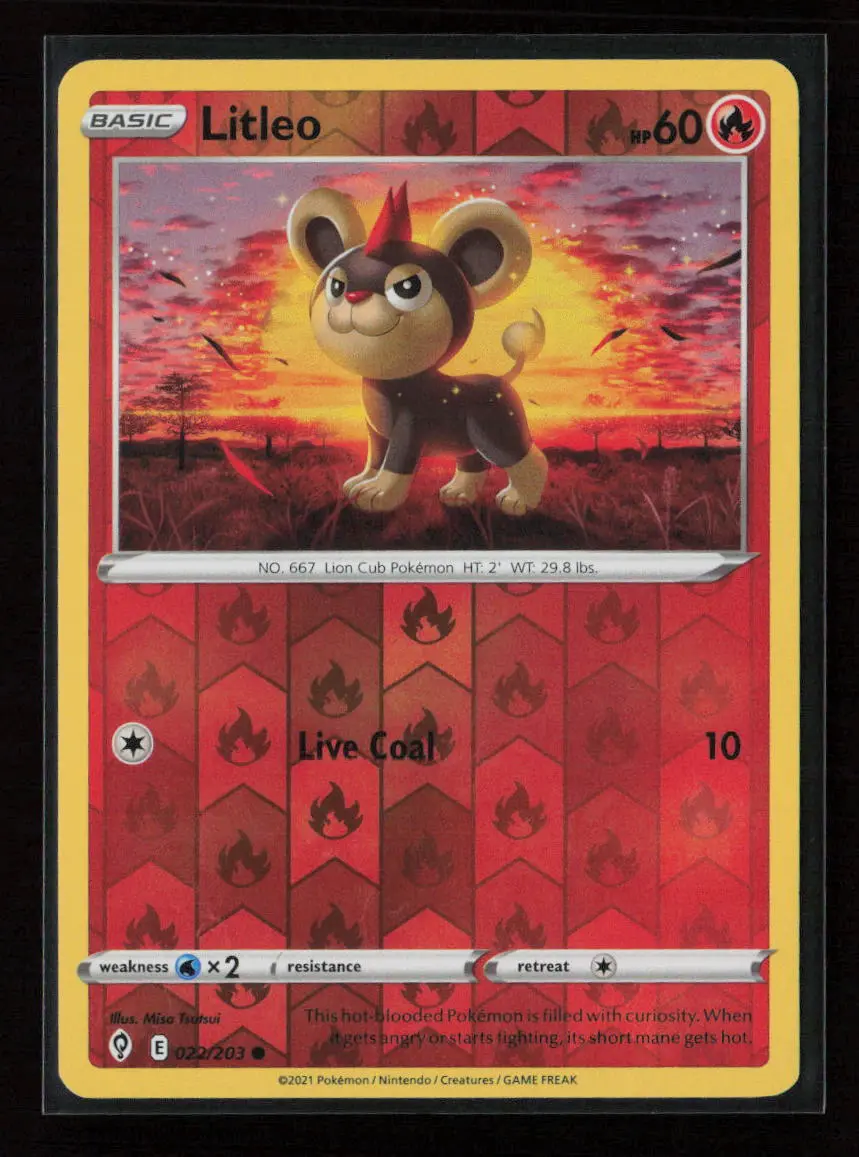 Litleo Common Swsh07: Evolving Skies 022/203 Nm 1