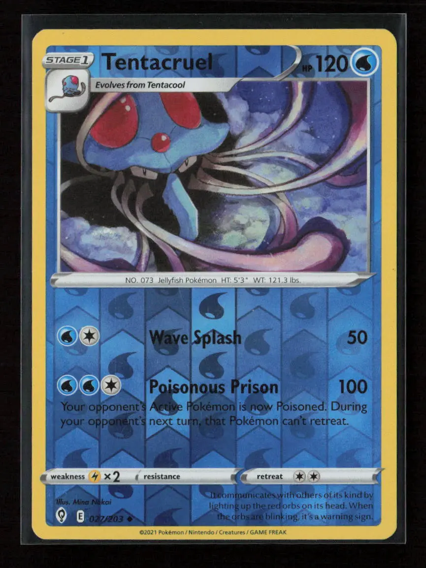 Tentacruel Uncommon Swsh07: Evolving Skies 027/203 Nm 1