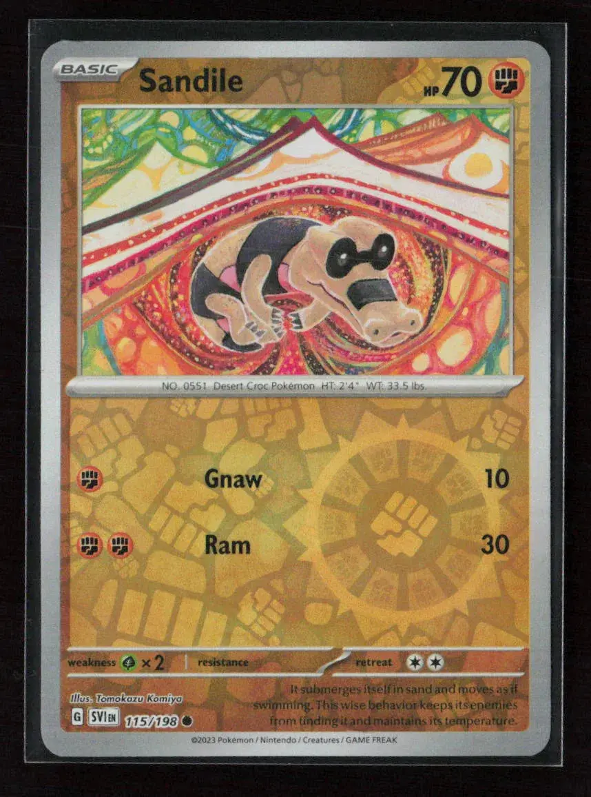 Sandile - Common Sv01: Scarlet & Violet Base Set 115/198 Nm 1
