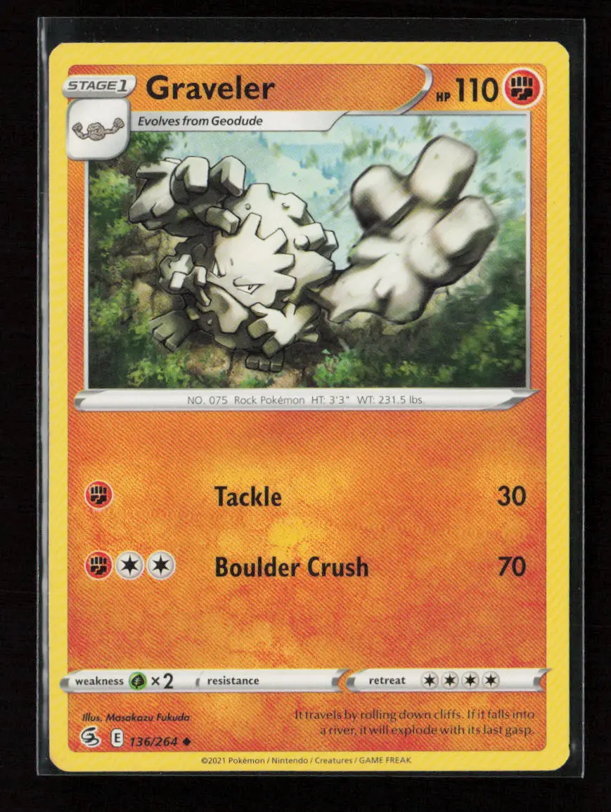 Graveler Uncommon Swsh08: Fusion Strike 136/264 Lp 1