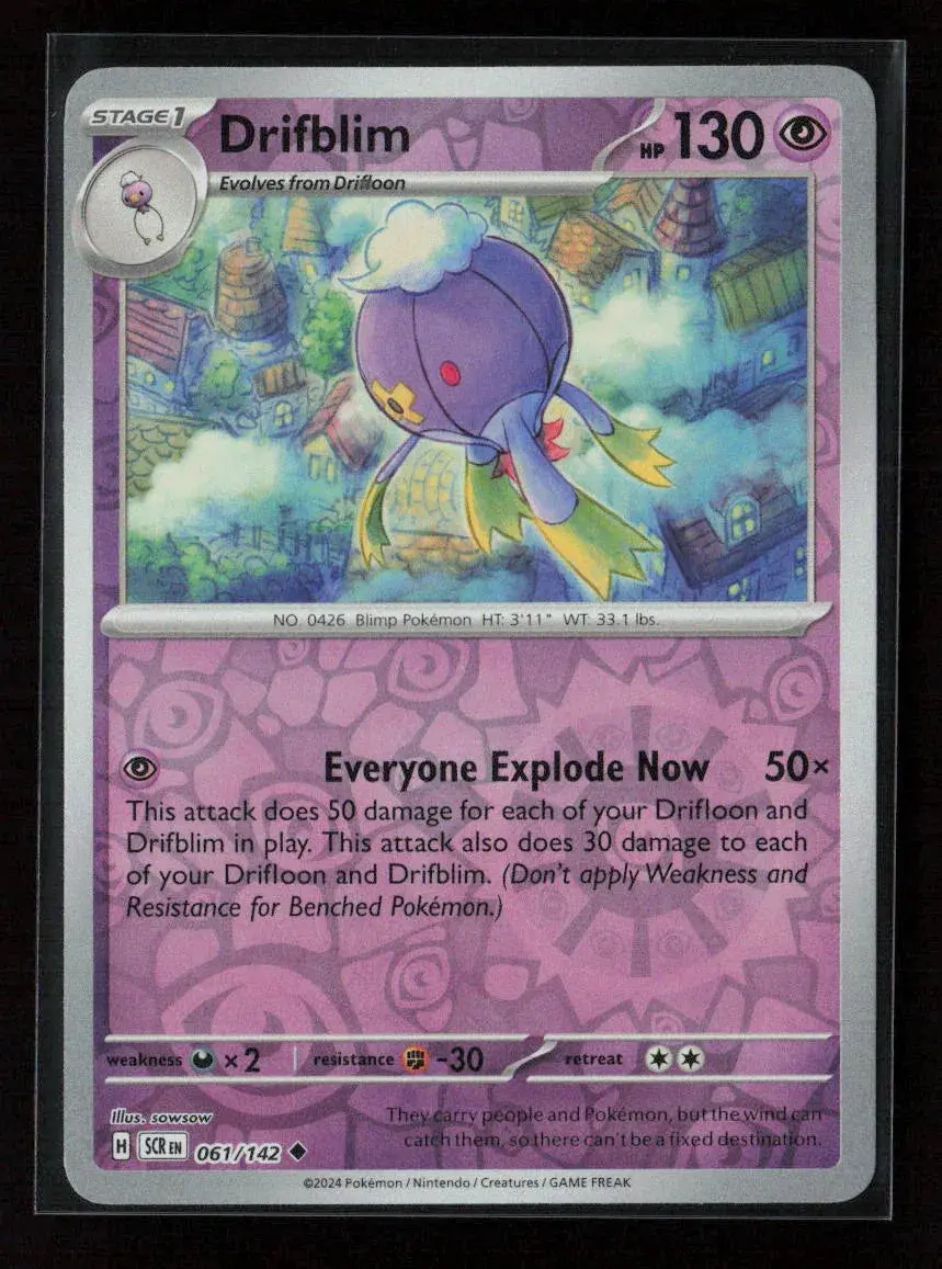Drifblim Uncommon Sv07: Stellar Crown 061/142 Nm 1