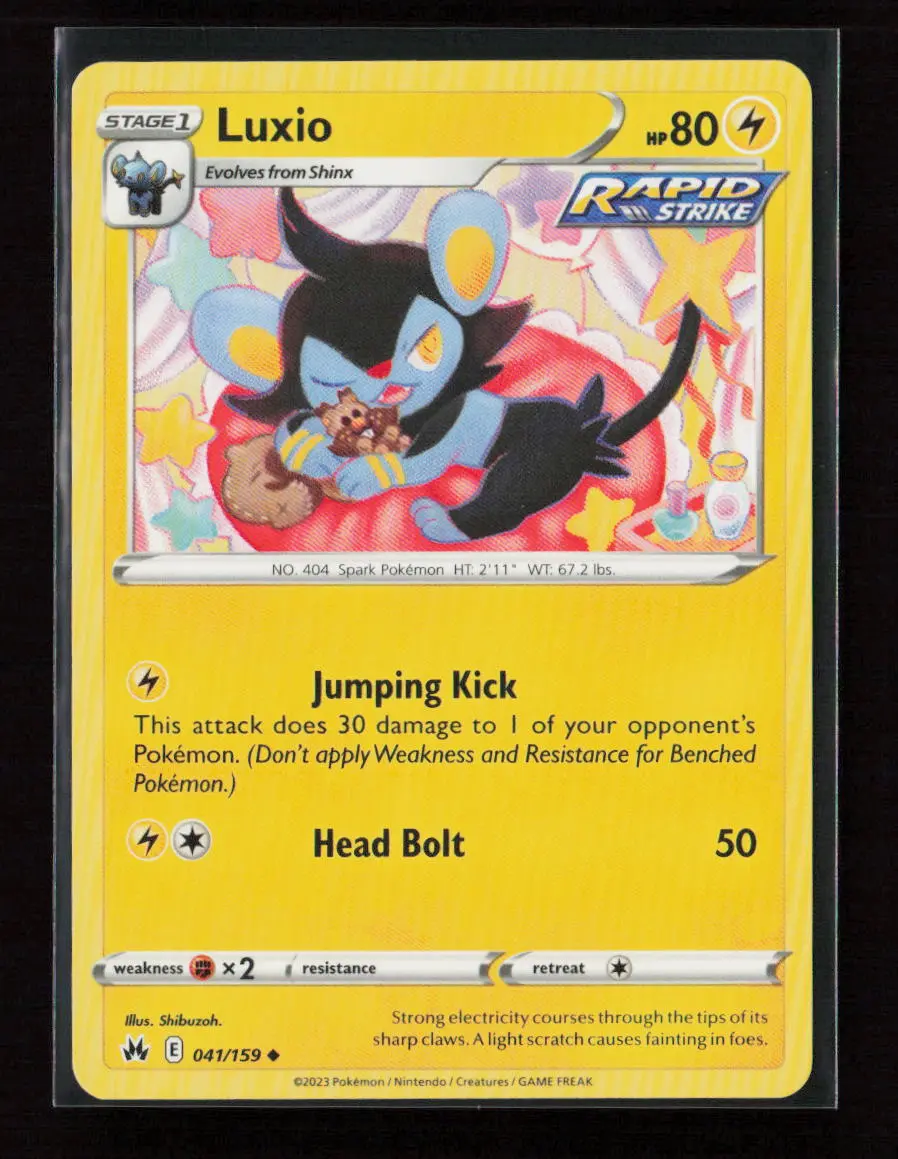 Luxio (41) Uncommon Crown Zenith 041/159 Lp 1
