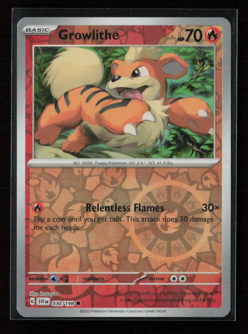 Growlithe - Common Sv01: Scarlet & Violet Base Set 030/198 Nm 1