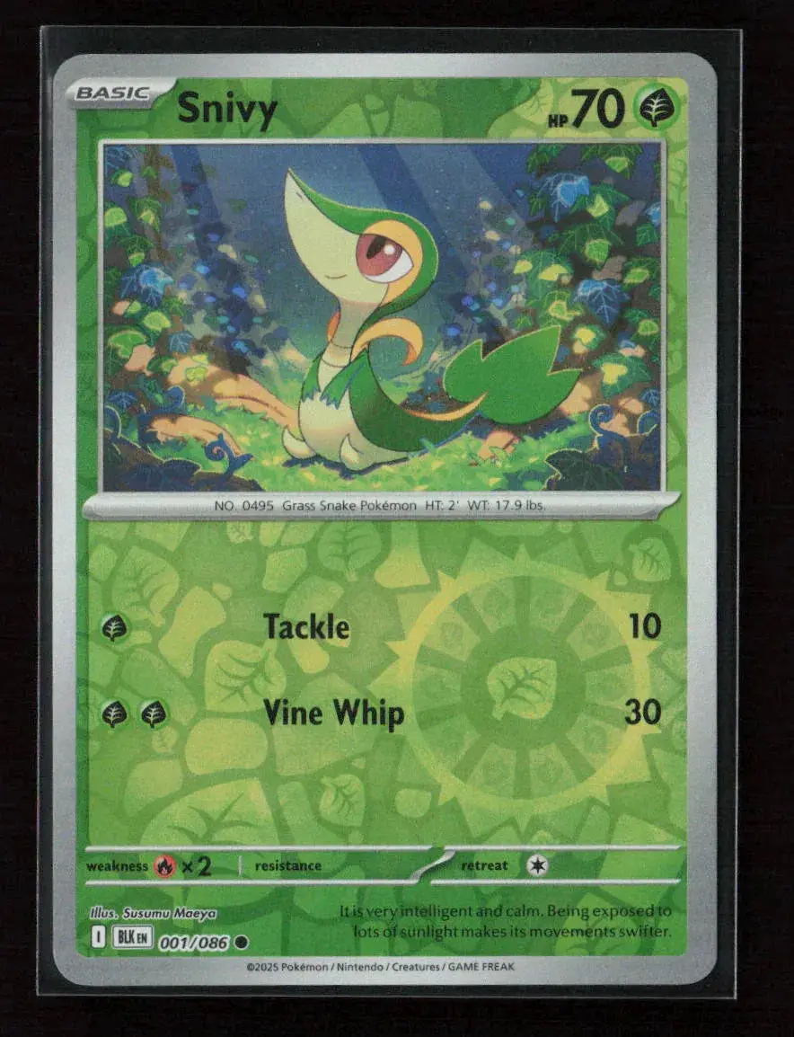 Snivy Common Sv: Black Bolt 001/086 Nm 1