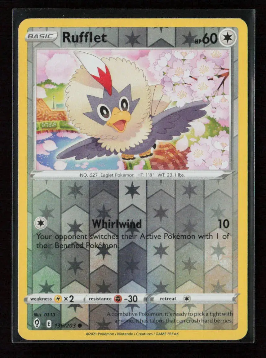 Rufflet Common Swsh07: Evolving Skies 136/203 Lp 1