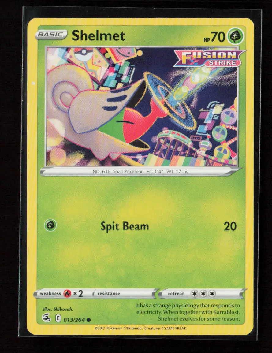 Shelmet Common Swsh08: Fusion Strike 013/264 Lp 1