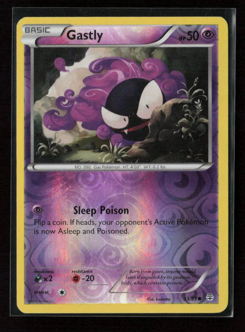 Gastly Common Generations 33/83 Lp 1
