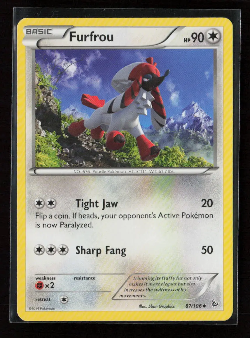 Furfrou Uncommon Xy - Flashfire 87/106 Lp 1