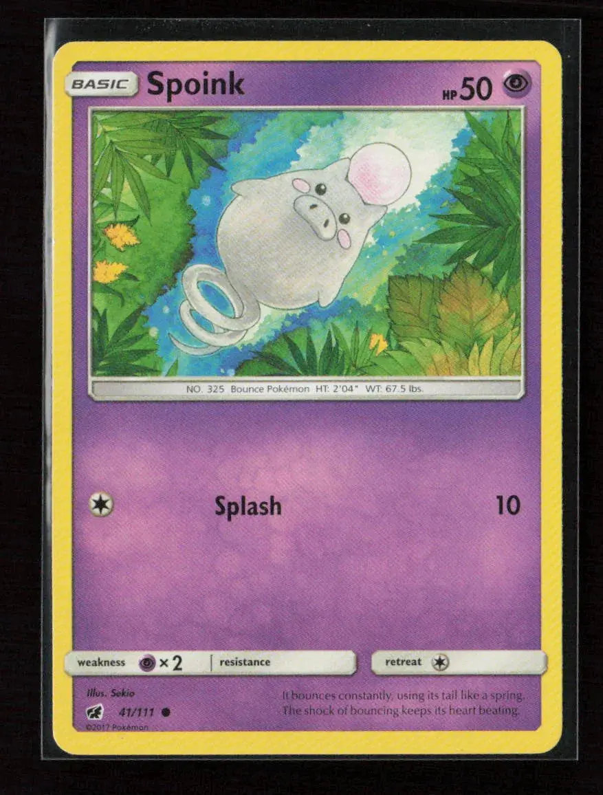 Spoink Common Sm - Crimson Invasion 41/111 Lp 1