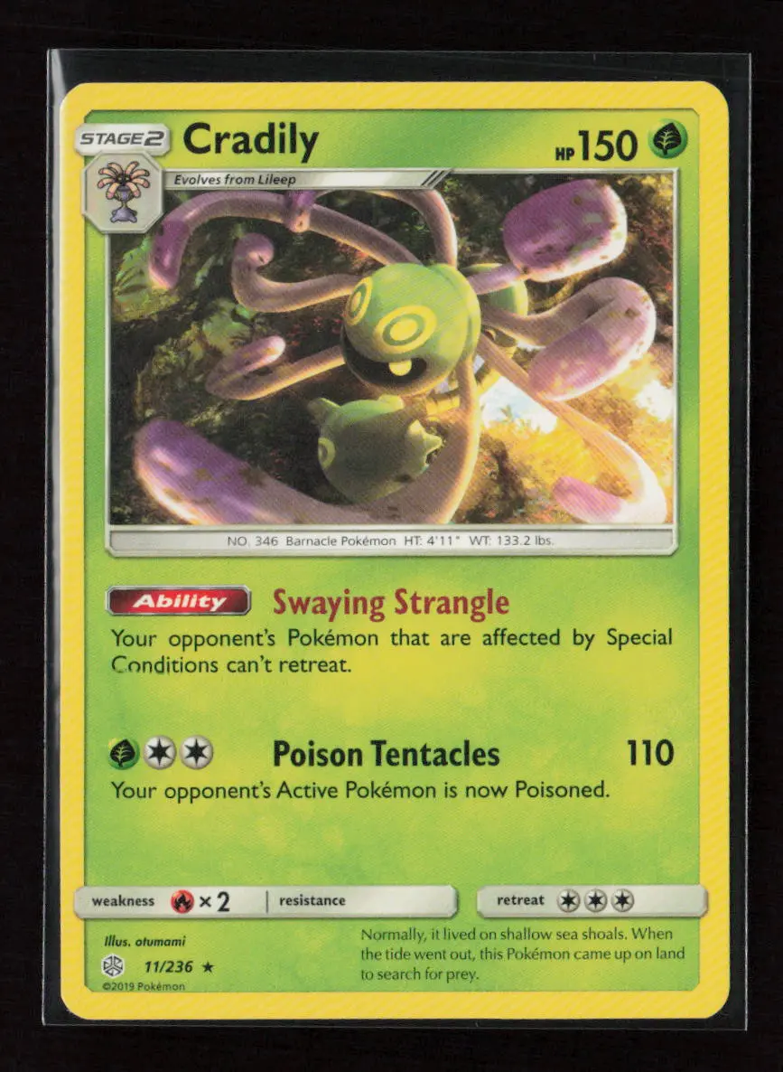 Cradily Rare Sm - Cosmic Eclipse 11/236 Lp 1