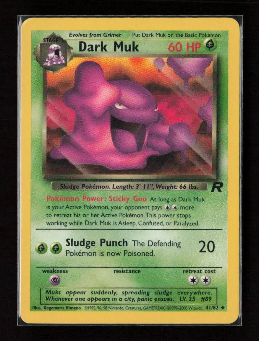 Dark Muk Uncommon Team Rocket 41/82 Lp 1